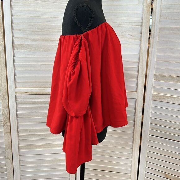 Revolve Blaque Label Off The Shoulder Puff Sleeve Party Top Small - Picture 5 of 11